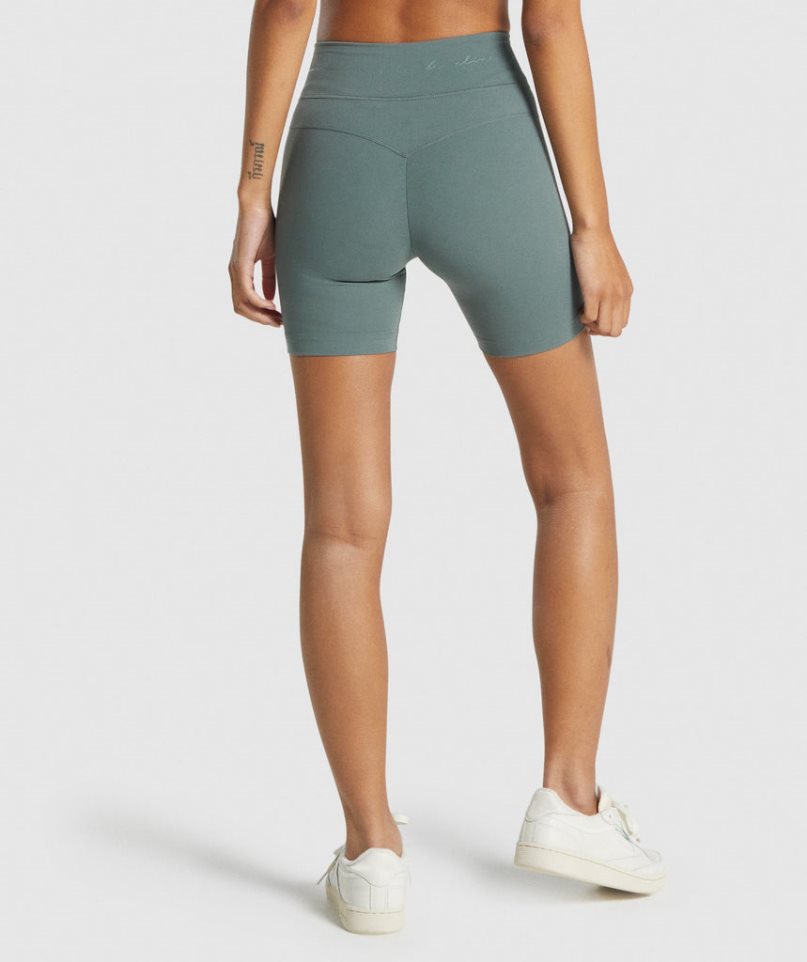 Women's Gymshark Whitney Mesh Shorts Green | NZ 7UDVTK